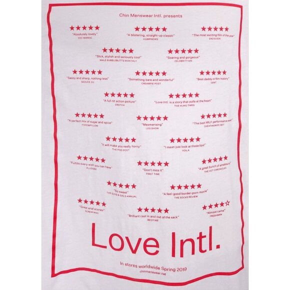 Chin Menswear Love Intl. T-Shirt Size M Mens White Nwt $105 - Picture 5 of 14